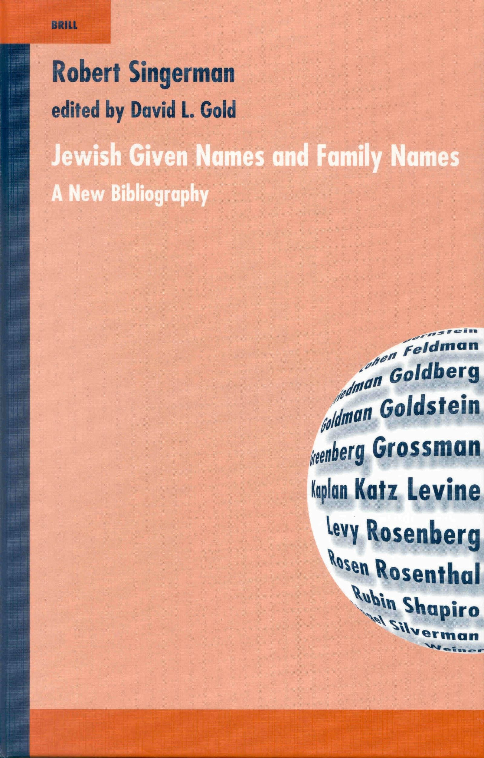 Book cover image for Jewish given Names and Family Names ISBN: 9789004121898